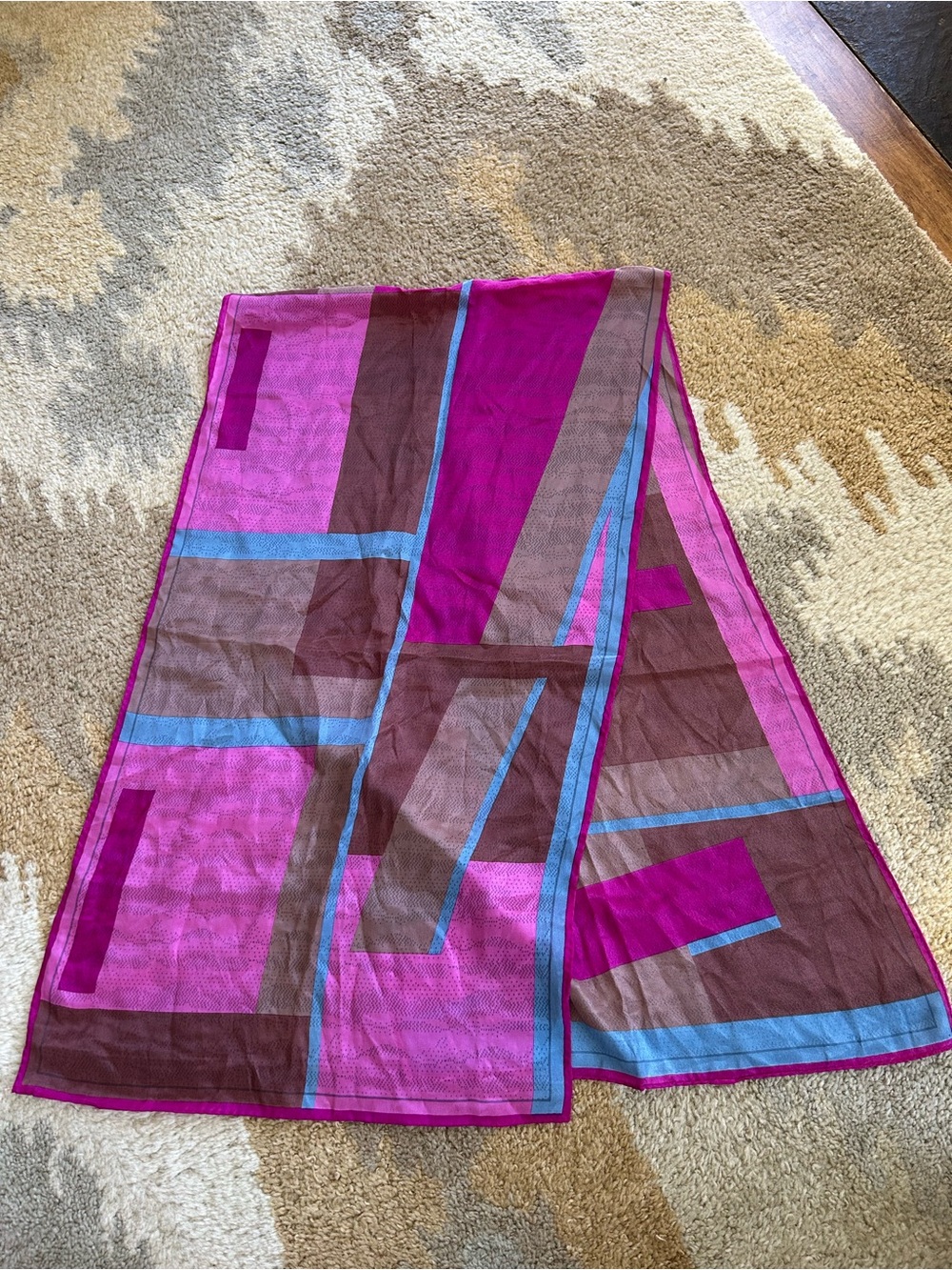 VERA Neumann Vintage Designer 100% Silk Scarf Signed